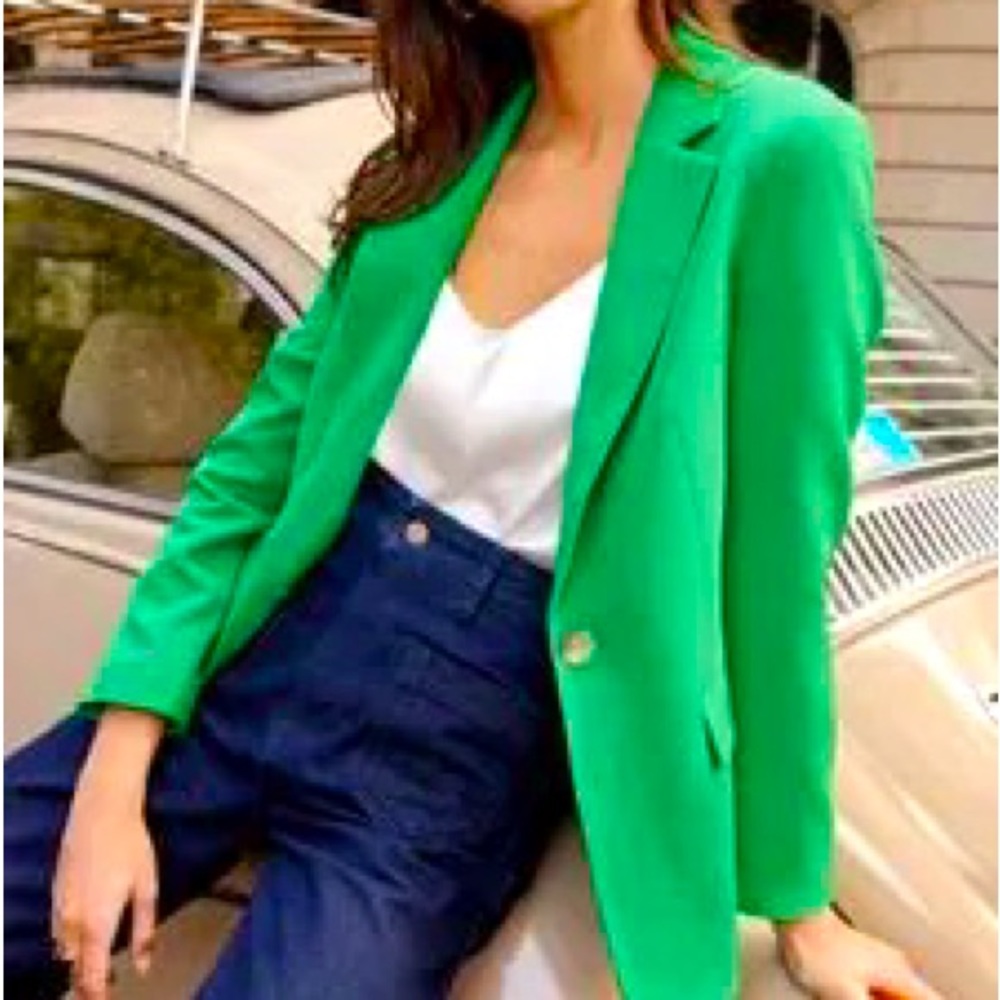 Casual green blazer